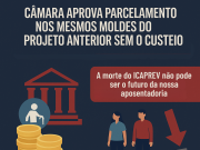Câmara aprova parcelamento nos mesmos moldes do projeto anterior sem o custeio